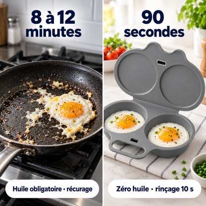 90 secondes au lieu de 8 à 12 minutes à la poêle